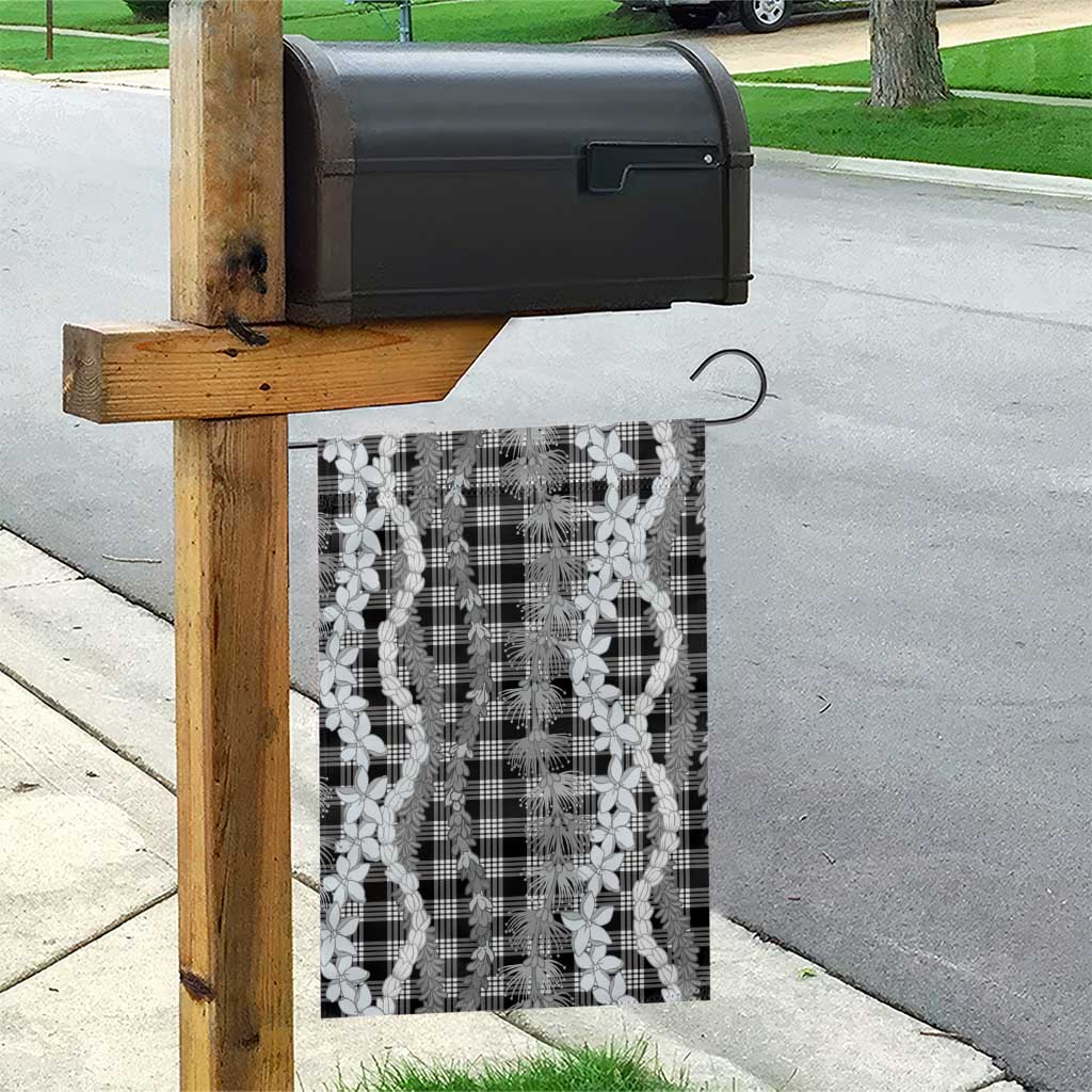 Hawaiian Ohia Lehua Lei Garden Flag Plaid Palaka Eleele Pattern - Polynesian Pride