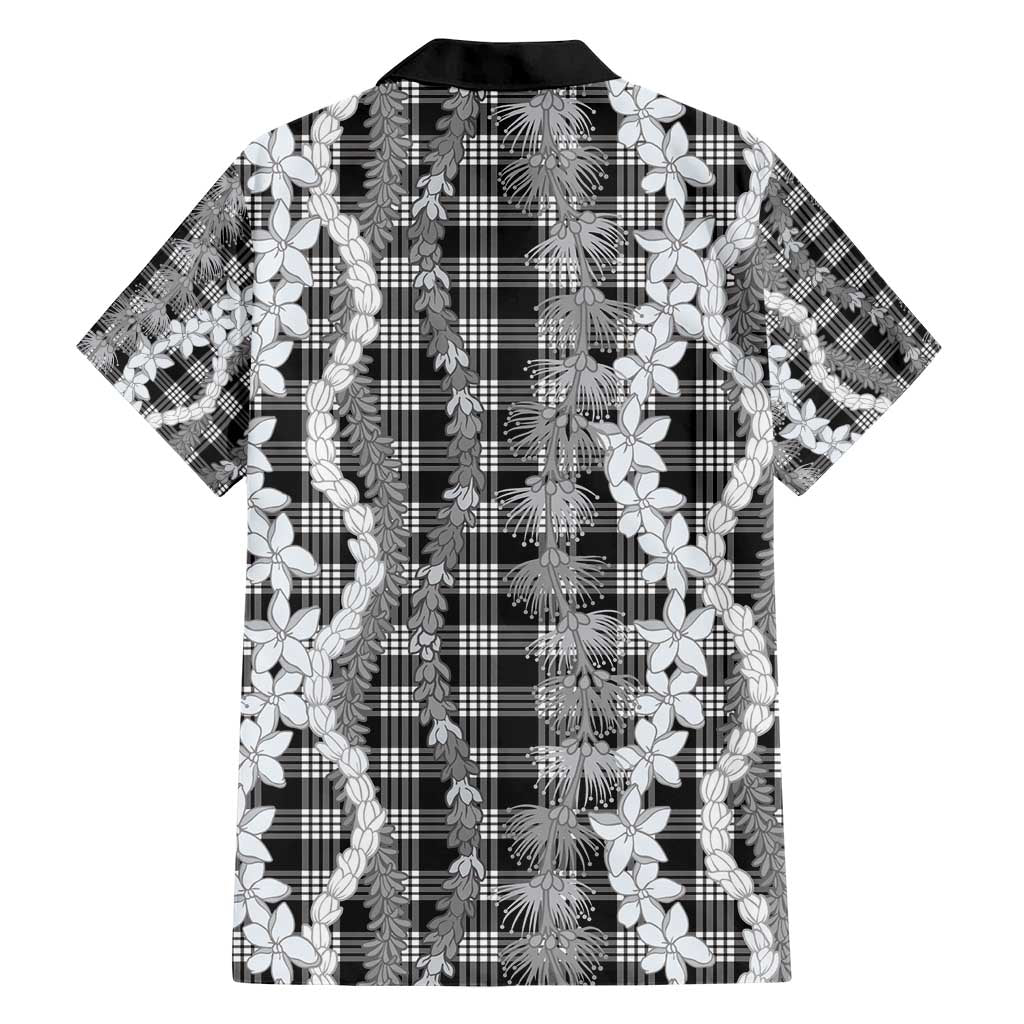 Hawaiian Ohia Lehua Lei Hawaiian Shirt Plaid Palaka Eleele Pattern - Polynesian Pride