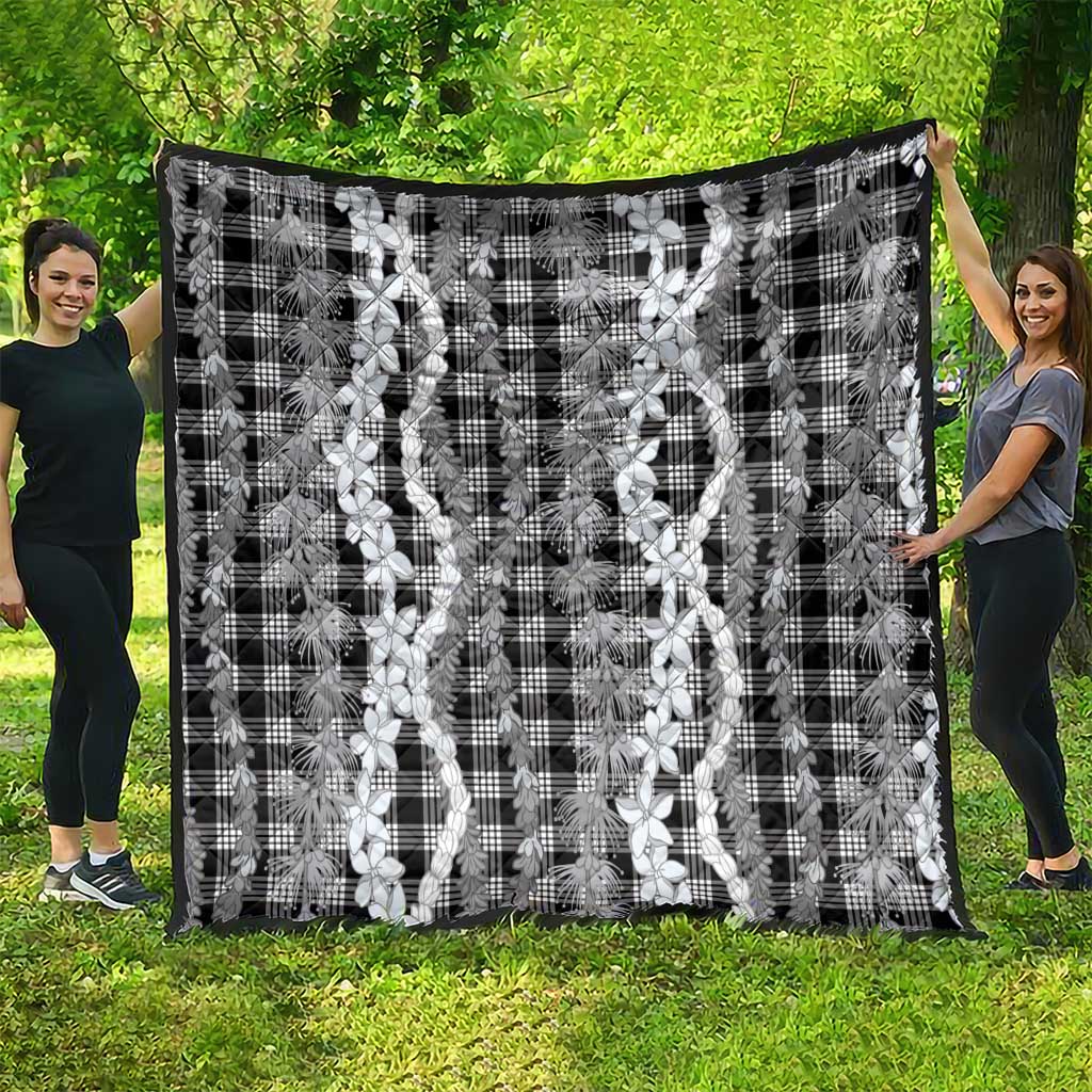 Hawaiian Ohia Lehua Lei Quilt Plaid Palaka Eleele Pattern - Polynesian Pride