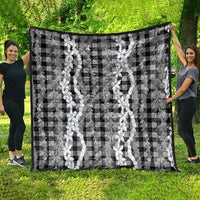 Hawaiian Ohia Lehua Lei Quilt Plaid Palaka Eleele Pattern - Polynesian Pride