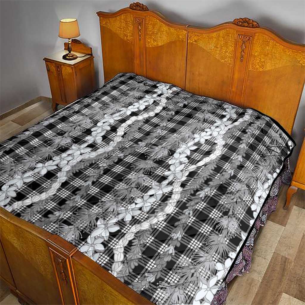 Hawaiian Ohia Lehua Lei Quilt Plaid Palaka Eleele Pattern - Polynesian Pride