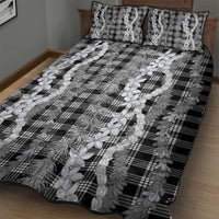 Hawaiian Ohia Lehua Lei Quilt Bed Set Plaid Palaka Eleele Pattern - Polynesian Pride