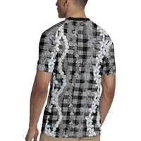 Hawaiian Ohia Lehua Lei Rugby Jersey Plaid Palaka Eleele Pattern - Polynesian Pride