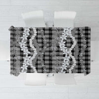 Hawaiian Ohia Lehua Lei Tablecloth Plaid Palaka Eleele Pattern - Polynesian Pride