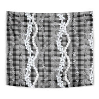 Hawaiian Ohia Lehua Lei Tapestry Plaid Palaka Eleele Pattern - Polynesian Pride