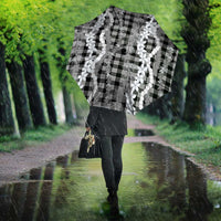 Hawaiian Ohia Lehua Lei Umbrella Plaid Palaka Eleele Pattern - Polynesian Pride