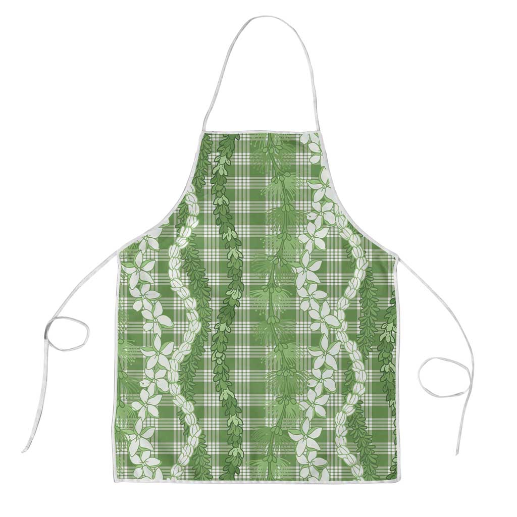 Hawaiian Ohia Lehua Lei Apron Plaid Palaka Omaomao Pattern - Polynesian Pride