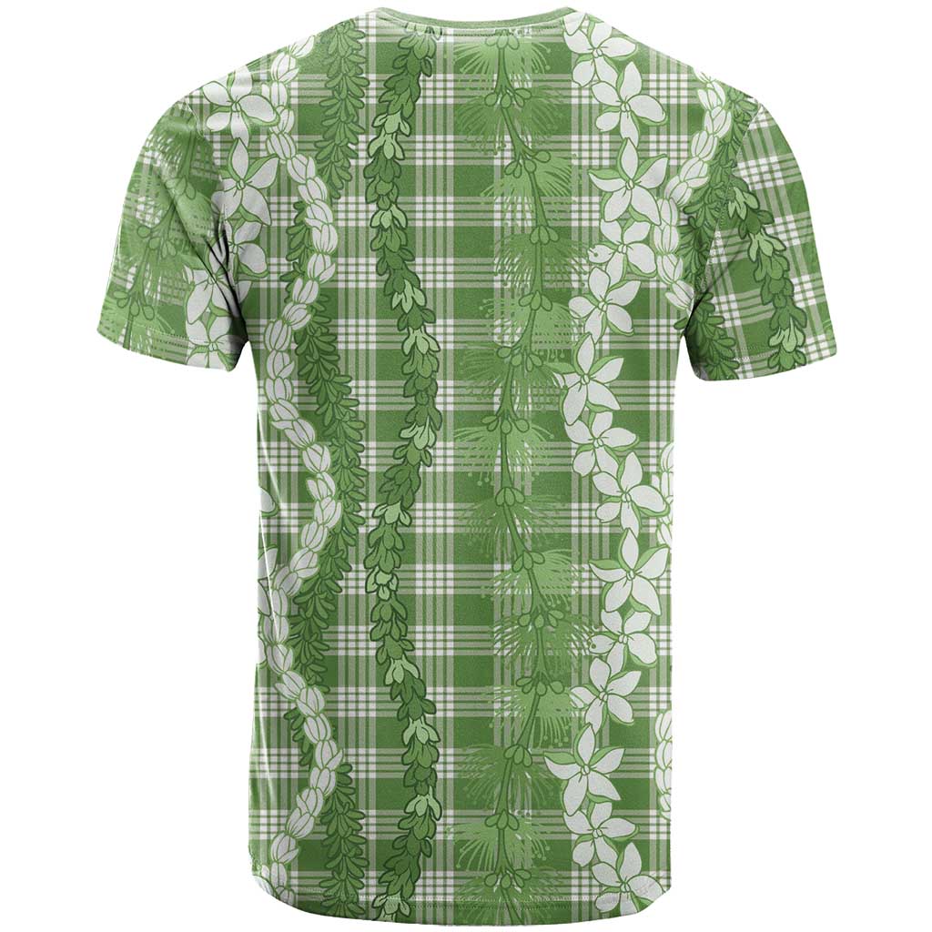 Hawaiian Ohia Lehua Lei T Shirt Plaid Palaka Omaomao Pattern - Polynesian Pride