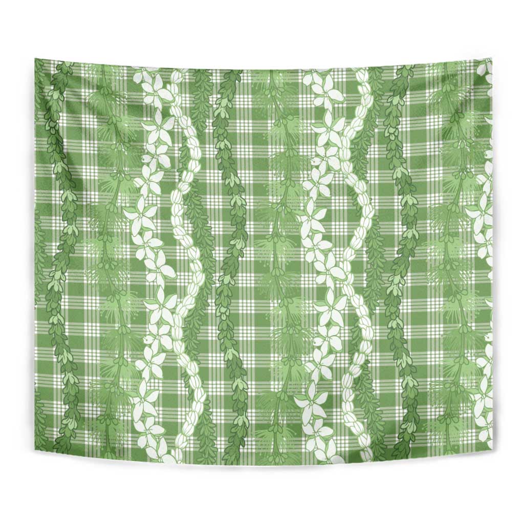 Hawaiian Ohia Lehua Lei Tapestry Plaid Palaka Omaomao Pattern - Polynesian Pride