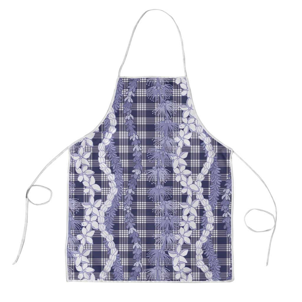 Hawaiian Ohia Lehua Lei Apron Plaid Palaka Uliuli hohonu Pattern - Polynesian Pride