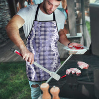 Hawaiian Ohia Lehua Lei Apron Plaid Palaka Uliuli hohonu Pattern - Polynesian Pride