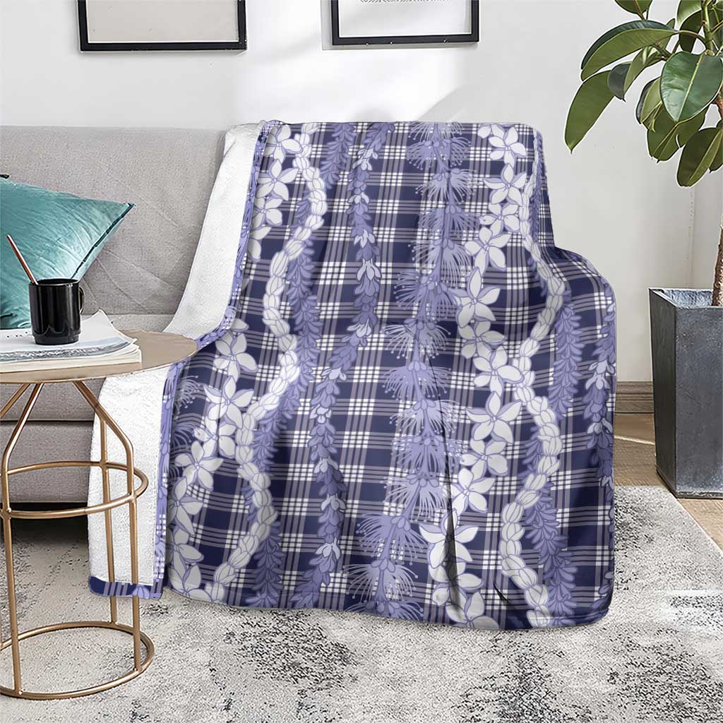 Hawaiian Ohia Lehua Lei Blanket Plaid Palaka Uliuli hohonu Pattern - Polynesian Pride