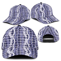 Hawaiian Ohia Lehua Lei Classic Cap Plaid Palaka Uliuli hohonu Pattern - Polynesian Pride