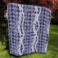 Hawaiian Ohia Lehua Lei Quilt Plaid Palaka Uliuli hohonu Pattern - Polynesian Pride