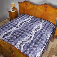 Hawaiian Ohia Lehua Lei Quilt Plaid Palaka Uliuli hohonu Pattern - Polynesian Pride