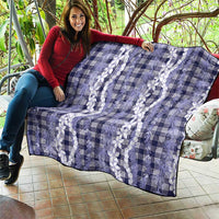 Hawaiian Ohia Lehua Lei Quilt Plaid Palaka Uliuli hohonu Pattern - Polynesian Pride