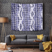Hawaiian Ohia Lehua Lei Tapestry Plaid Palaka Uliuli hohonu Pattern - Polynesian Pride