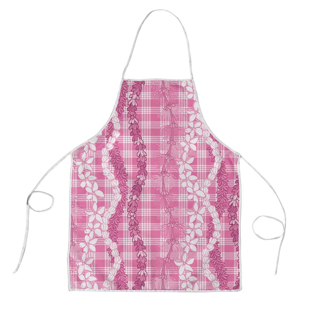 Hawaiian Ohia Lehua Lei Apron Plaid Palaka Akala Pattern - Polynesian Pride