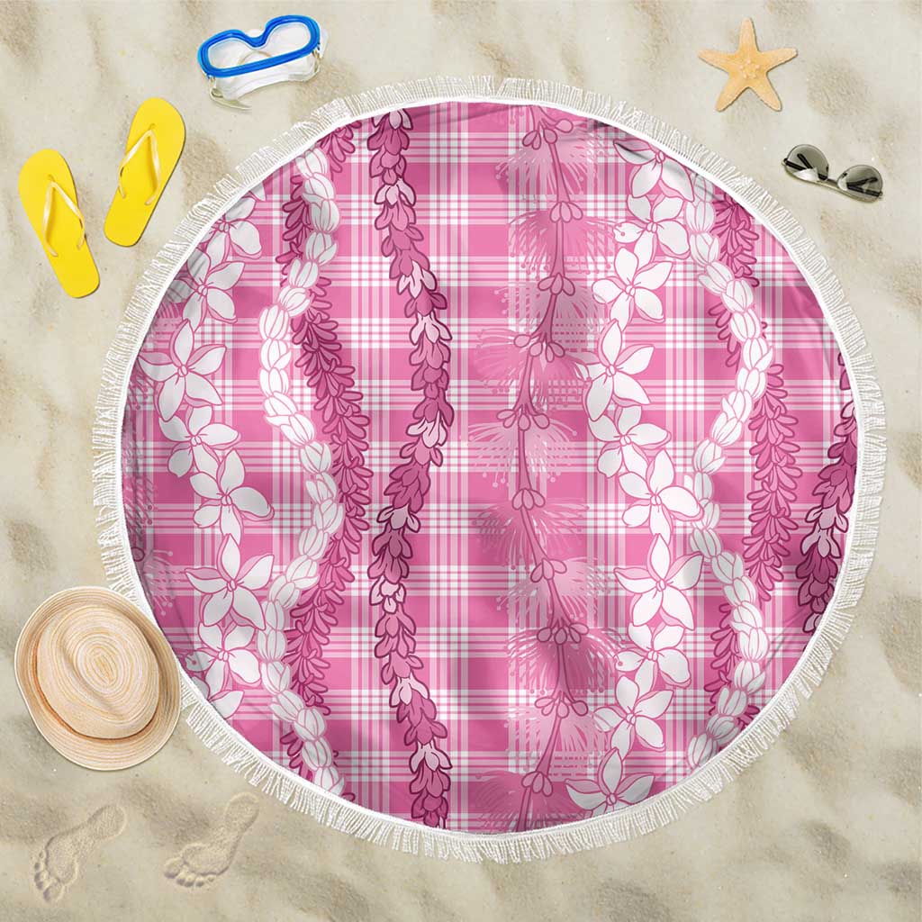 Hawaiian Ohia Lehua Lei Beach Blanket Plaid Palaka Akala Pattern - Polynesian Pride