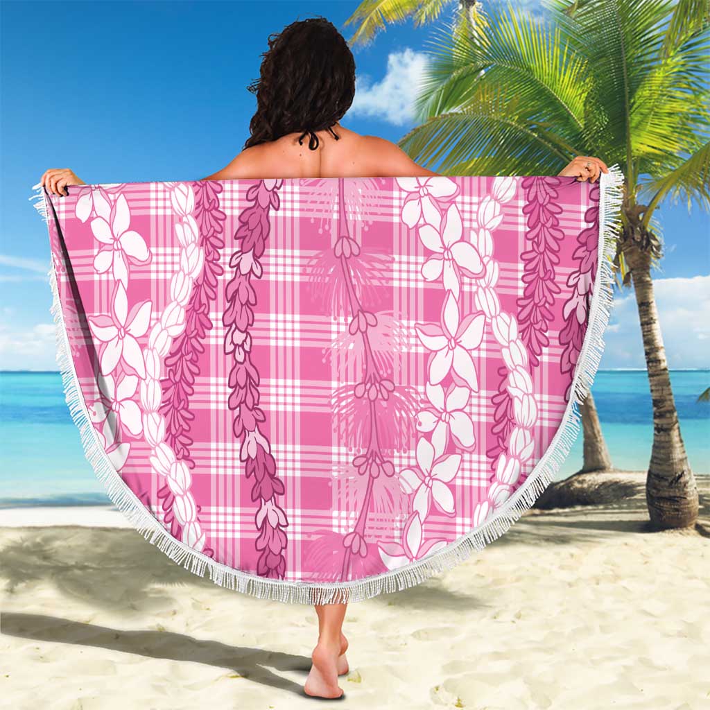 Hawaiian Ohia Lehua Lei Beach Blanket Plaid Palaka Akala Pattern - Polynesian Pride