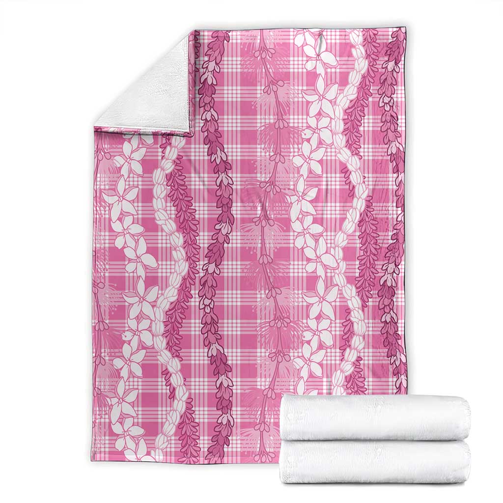 Hawaiian Ohia Lehua Lei Blanket Plaid Palaka Akala Pattern - Polynesian Pride