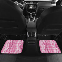 Hawaiian Ohia Lehua Lei Car Mats Plaid Palaka Akala Pattern - Polynesian Pride