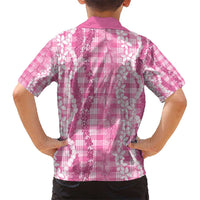 Hawaiian Ohia Lehua Lei Hawaiian Shirt Plaid Palaka Akala Pattern - Polynesian Pride