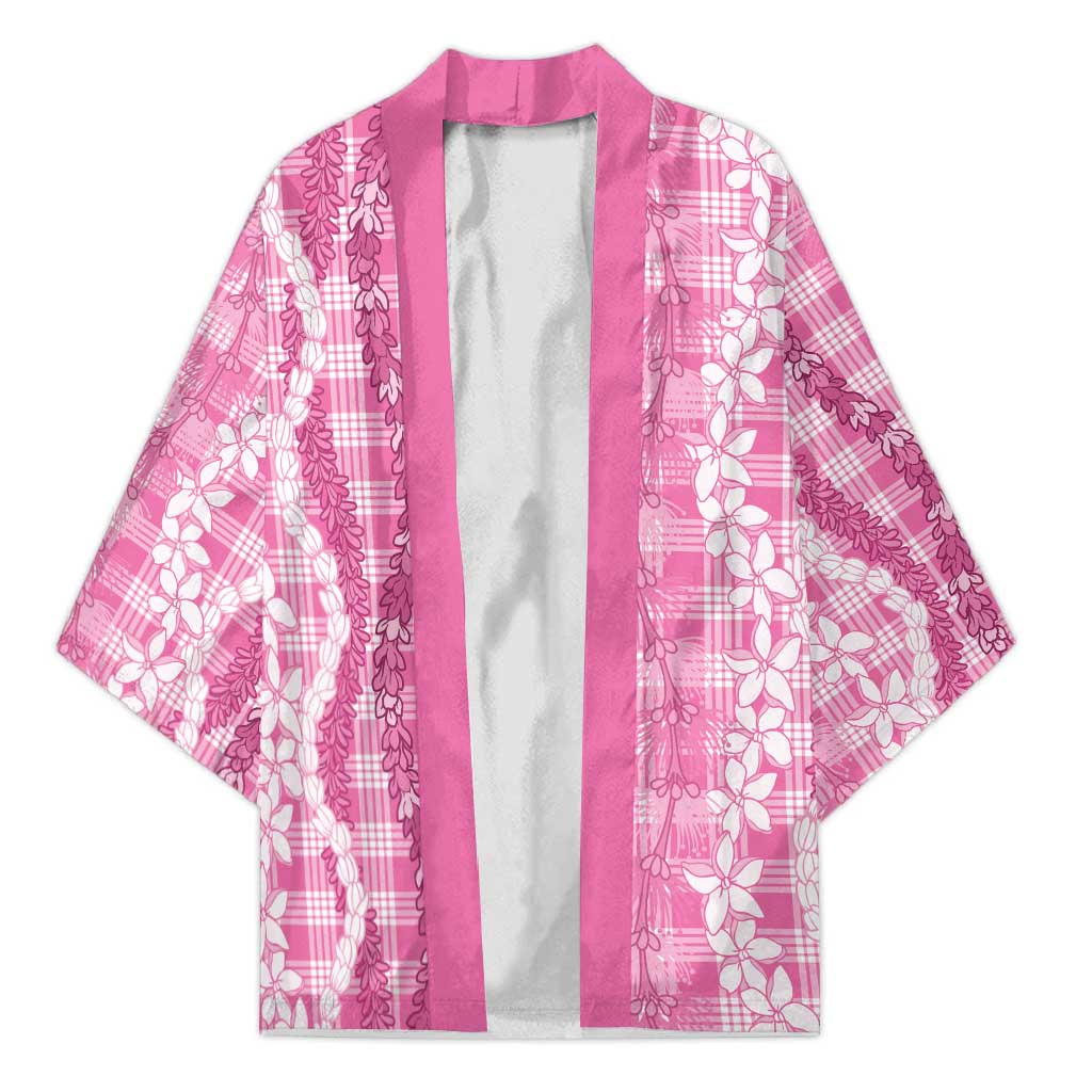 Hawaiian Ohia Lehua Lei Kimono Plaid Palaka Akala Pattern - Polynesian Pride