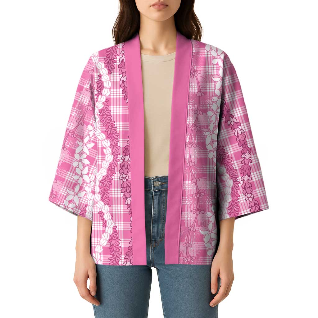 Hawaiian Ohia Lehua Lei Kimono Plaid Palaka Akala Pattern - Polynesian Pride