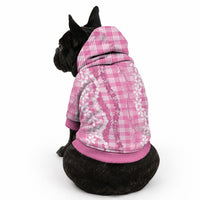 Hawaiian Ohia Lehua Lei Pet Hoodie Plaid Palaka Akala Pattern LT9 - Polynesian Pride