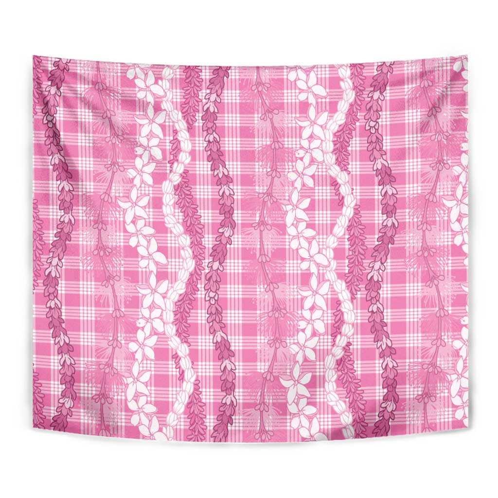 Hawaiian Ohia Lehua Lei Tapestry Plaid Palaka Akala Pattern - Polynesian Pride