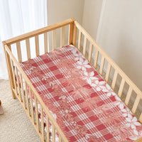 Hawaiian Ohia Lehua Lei Baby Bed Cover Plaid Palaka Ulaula Pattern LT9 - Polynesian Pride