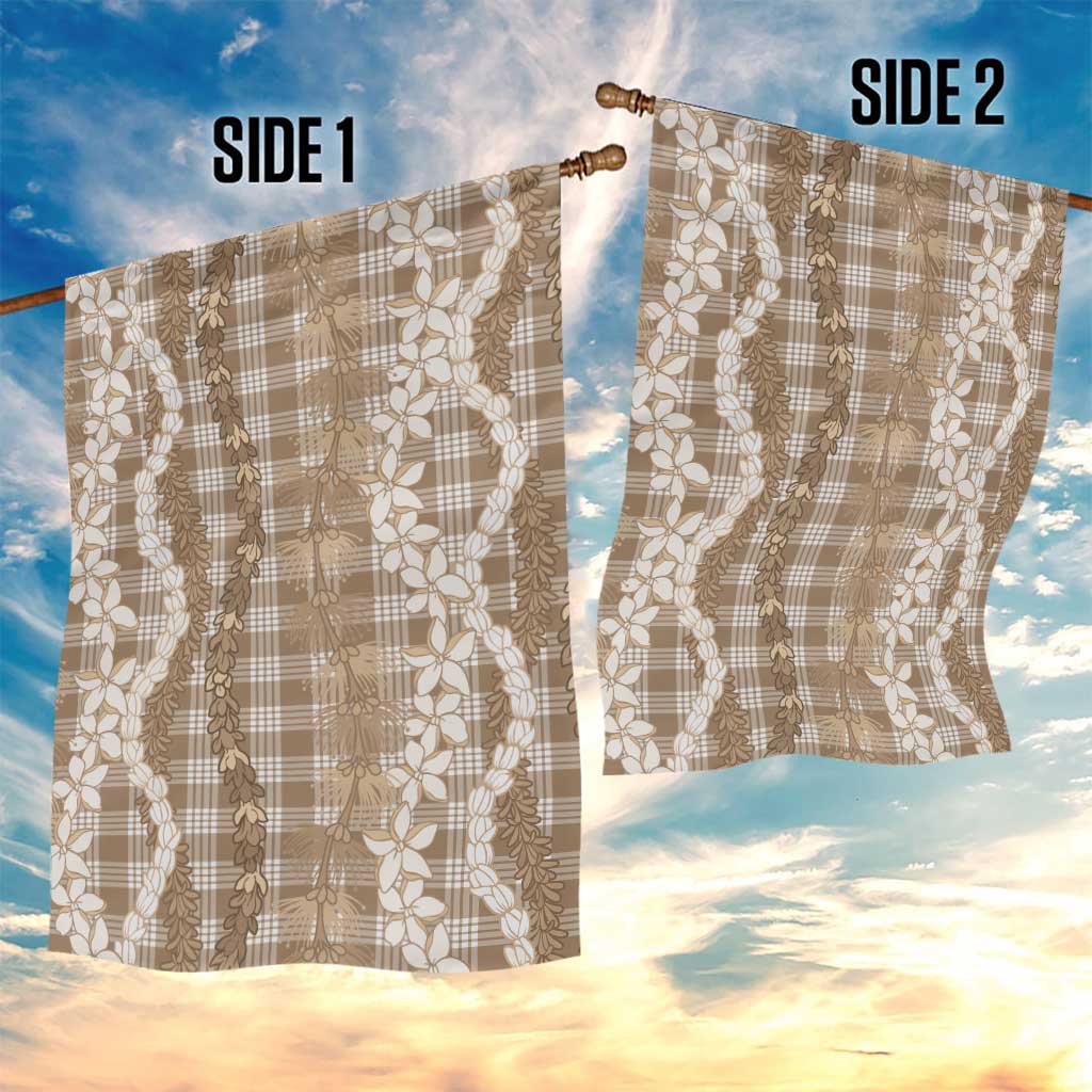 Hawaiian Ohia Lehua Lei Garden Flag Plaid Palaka Kalaihaahaa Pattern - Polynesian Pride