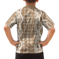 Hawaiian Ohia Lehua Lei Kid Hawaiian Shirt Plaid Palaka Kalaihaahaa Pattern - Polynesian Pride