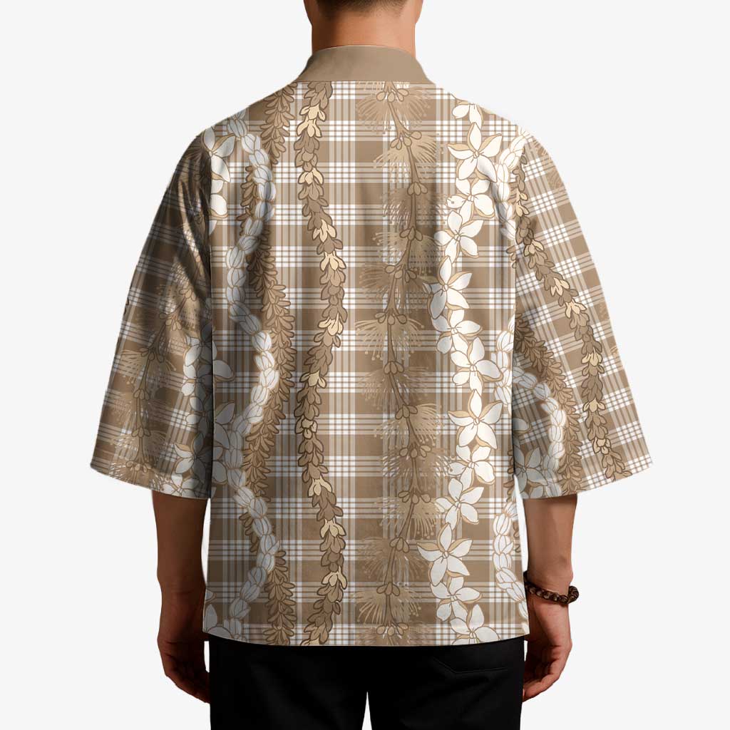 Hawaiian Ohia Lehua Lei Kimono Plaid Palaka Kalaihaahaa Pattern - Polynesian Pride