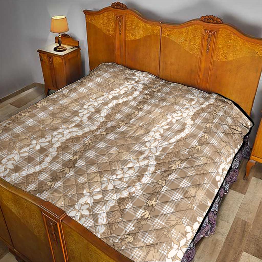 Hawaiian Ohia Lehua Lei Quilt Plaid Palaka Kalaihaahaa Pattern - Polynesian Pride