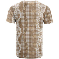 Hawaiian Ohia Lehua Lei T Shirt Plaid Palaka Kalaihaahaa Pattern - Polynesian Pride