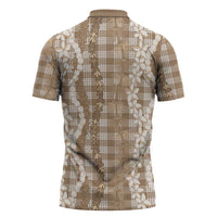 Hawaiian Ohia Lehua Lei Zipper Polo Shirt Plaid Palaka Kalaihaahaa Pattern - Polynesian Pride
