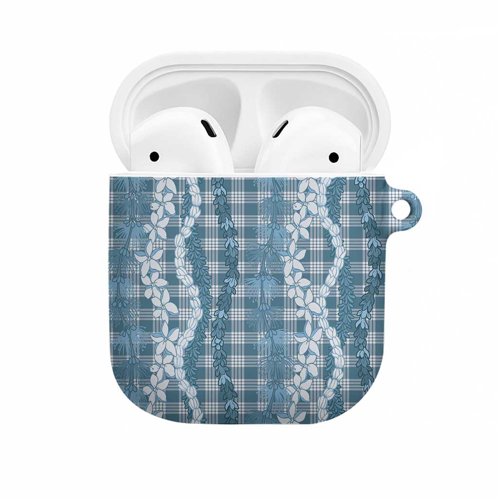 Hawaiian Ohia Lehua Lei AirPods Case Plaid Palaka Uliuli Omaomao Pattern - Polynesian Pride