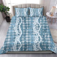 Hawaiian Ohia Lehua Lei Bedding Set Plaid Palaka Uliuli Omaomao Pattern - Polynesian Pride