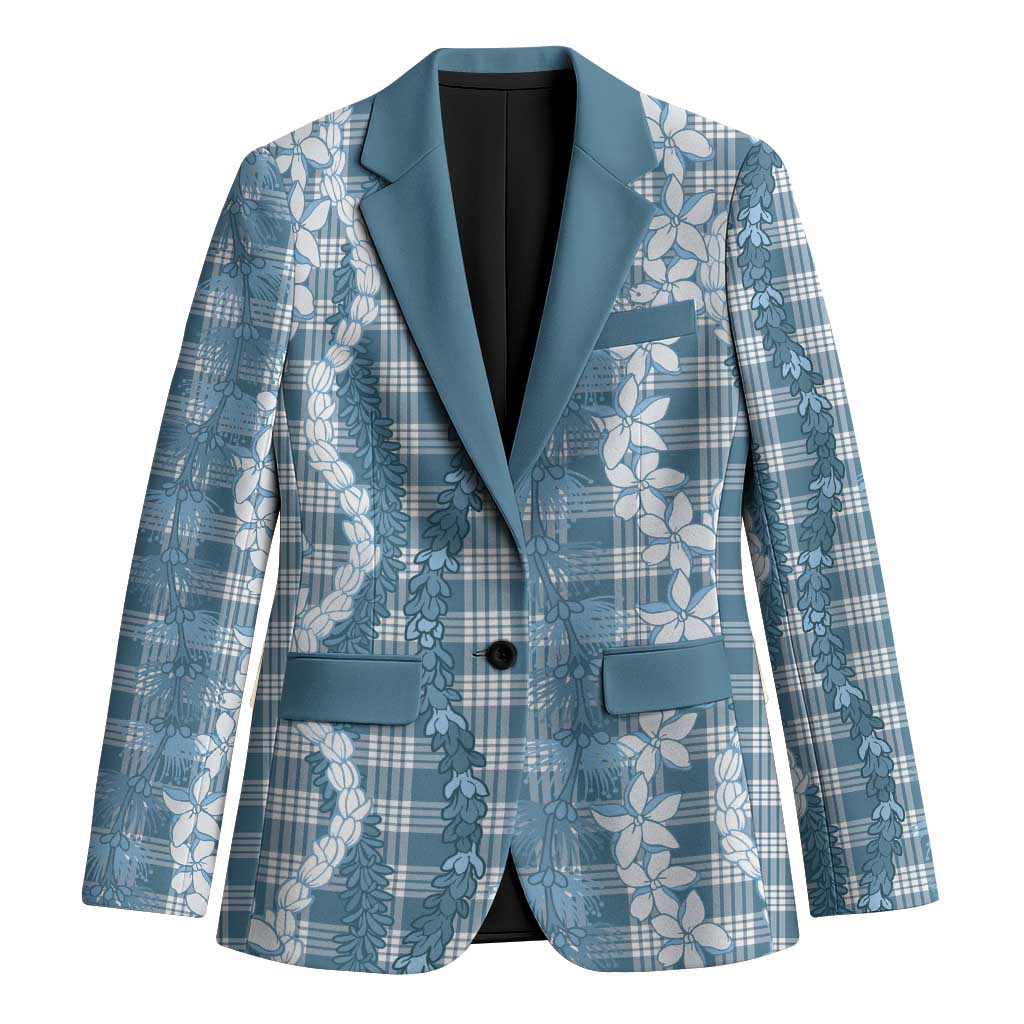 Hawaiian Ohia Lehua Lei Blazer Plaid Palaka Uliuli Omaomao Pattern - Polynesian Pride