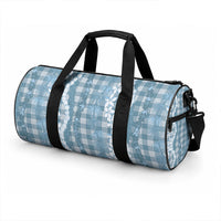 Hawaiian Ohia Lehua Lei Duffle Bag Plaid Palaka Uliuli Omaomao Pattern LT9 - Polynesian Pride