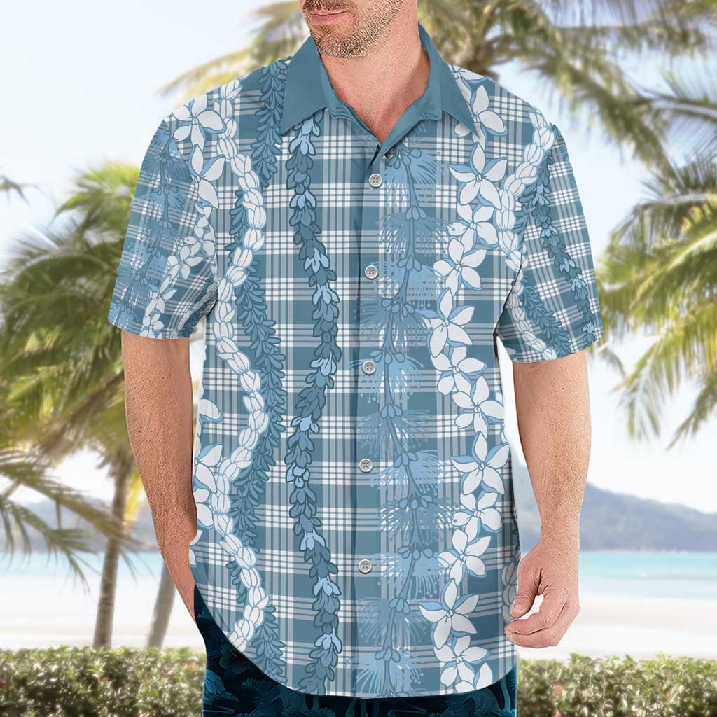 Hawaiian Ohia Lehua Lei Hawaiian Shirt Plaid Palaka Uliuli Omaomao Pattern - Polynesian Pride
