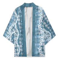 Hawaiian Ohia Lehua Lei Kimono Plaid Palaka Uliuli Omaomao Pattern - Polynesian Pride