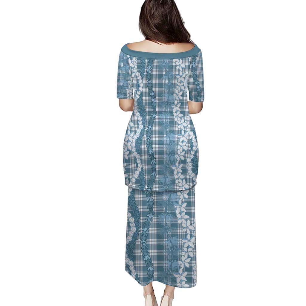 Hawaiian Ohia Lehua Lei Puletasi Plaid Palaka Uliuli Omaomao Pattern - Polynesian Pride