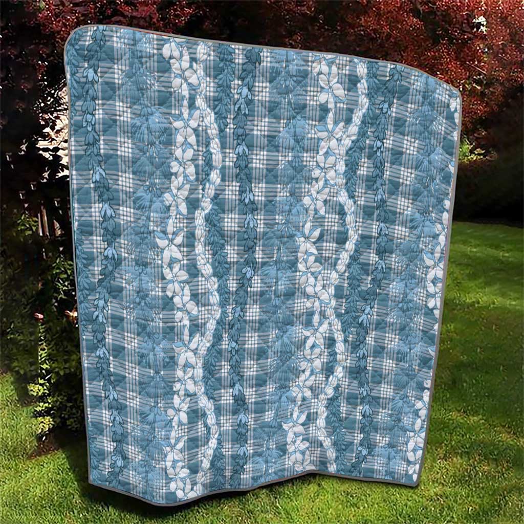 Hawaiian Ohia Lehua Lei Quilt Plaid Palaka Uliuli Omaomao Pattern - Polynesian Pride