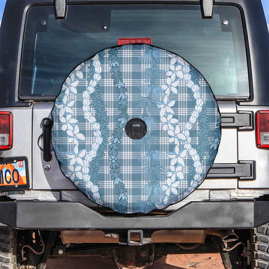Hawaiian Ohia Lehua Lei Spare Tire Cover Plaid Palaka Uliuli Omaomao Pattern - Polynesian Pride