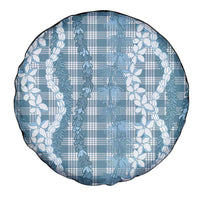 Hawaiian Ohia Lehua Lei Spare Tire Cover Plaid Palaka Uliuli Omaomao Pattern - Polynesian Pride