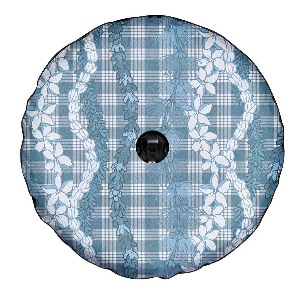 Hawaiian Ohia Lehua Lei Spare Tire Cover Plaid Palaka Uliuli Omaomao Pattern - Polynesian Pride