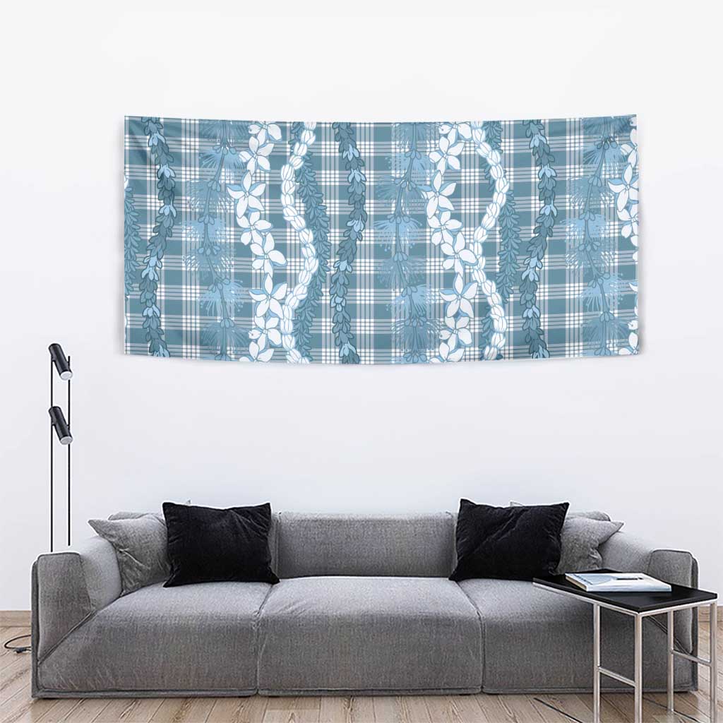 Hawaiian Ohia Lehua Lei Tapestry Plaid Palaka Uliuli Omaomao Pattern - Polynesian Pride